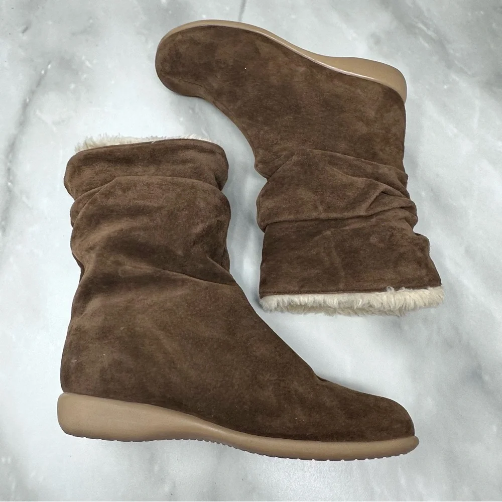 Santana Canada Brown Suede Slouch Waterproof Boot Womens 7.5